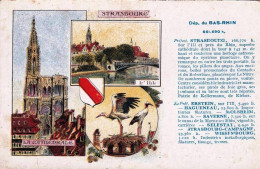 67 - Carte Illustrée Departement  BAS RHIN - Publicité Pastilles Valda - Geographie - Illustrateur - Sonstige & Ohne Zuordnung