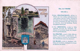 36 - Carte Illustrée Departement  INDRE - Publicité Pastilles Valda - Geographie - Illustrateur - Other & Unclassified
