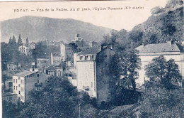 63 - Puy De Dome -  ROYAT - Vue De La Vallée - L église Romane - Au Dos Publicité Pneumatiques Torrilhon - Royat
