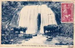 63 - Puy De Dome -  Cascade De La VERNIERE ( Environs De La Bourboule Et Du Mont Dore ) Attelage De Boeufs - Otros & Sin Clasificación