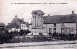 58 - Nievre - SAINT PIERRE Le MOUTIER - Place Gambetta Et Le Monument Aux Morts - Other & Unclassified