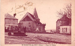 58 - Nievre - SAINT MARTIN Du PUY - La Place De L église - Fontaine Et Monument Aux Morts - Other & Unclassified