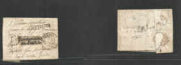 CUBA. 1837 (15 March) Santiago De Jagua - Francia Gensac (18 Aug) Carta Con Texto Cto, Marca Lineal Salida + Reverso De  - Autres & Non Classés