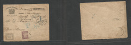 CUBA. 1895 (30 Oct) Correo Militar, Franquicia Postal. Sobre Impreso Candelaria - Francia, Narbonne (9-11 Nov) Sobre Tas - Other & Unclassified