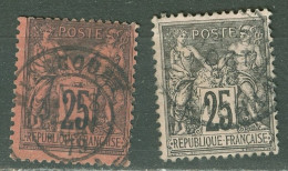 France 91 Ob TB Ob Mirecourt Vosges + 97 Ob - 1876-1898 Sage (Type II)