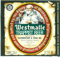 Oud Etiket Bier Trappistenbier Bière Trappiste - Brouwerij / Brasserie Abdij Abbaye De Westmalle - Bier