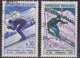 Sport Olympique - Ski Alpin, Descente, Slalom - FRANCE - Championnats Du Monde à Chamonix - N° 1326-1327 - 1962 - Usados