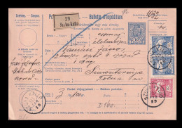 SZUHAKÁLLÓ 1915. Nice Parcel Card To Simontornya - Covers & Documents