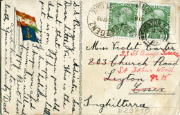 1909 Austria Lloyd SS Bregenz Postcard To London - Cartas & Documentos