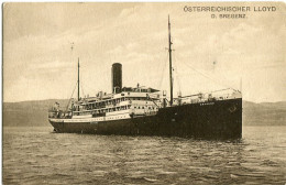Austria Lloyd SS D Bregenz Postcard 1910 - Autres & Non Classés