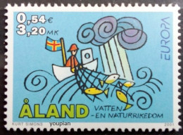 Aland Islands 2001, Europa - Life-Giving Water, MNH Single Stamp - Aland