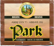 Oud Etiket Bier Park Abdijbier - Bière D'Abbaye - Brouwerij / Brasserie De Abdijmolen Te Heverlee - Cerveza