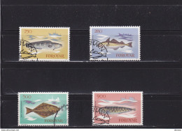 FEROE 1983 ANIMAUX, POISSONS  Yvert 80-83, Michel 86-89 Oblitérés, VFU Cote 9 Euros - Faroe Islands