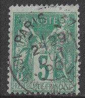 Lot N°94 N°75, Oblitéré Cachet à Date PARIS 37 101.Baerd MALESHERBES - 1876-1898 Sage (Tipo II)