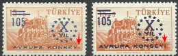 Turkey; 1959 10th Anniv. Of The Council Of Europe ERROR "Missing Dot" - Nuovi