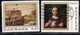 DANEMARK DANMARK DENMARK DANIMARCA 1989 PAINTINGS ART NOTHERN GATE LITTLE GIRL COMPLETE SET SERIE USED USATO OBLITERE' - Briefe U. Dokumente