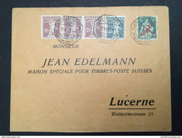 SUISSE 1919 - YT Zu 2 Poste Aérienne Sur Lettre Pour Lucerne Par Liaison Aérienne - Covers & Documents