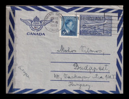CANADA 1953. Airmail Cover To Hungary - Lettres & Documents