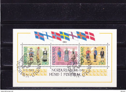 FEROE 1983 MAISON NORDIQUE, COSTUMES  Yvert BF 1, Michel Block 1 Oblitérés, VFU Cote 16,50 Euros - Faroe Islands