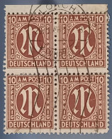 Germany,Bizone,block Of 10 Pf.,canel:Lokch,20.05.1946,as Scan - Lettres & Documents