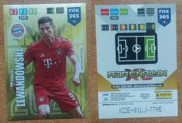 AC - ROBERT LEWANDOWSKI  FC BAYERN MUNCHEN  LIMITED EDITION  PANINI FIFA 365 2020 ADRENALYN TRADING CARD - Trading-Karten