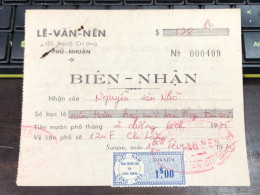 Viet Nam Suoth Old Bank Receipt(have Wedge  1$ Year 1975) PAPER QUALITY:GOOD 1-PCS - Collections