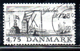 DANEMARK DANMARK DENMARK DANIMARCA 1990 NYHOLM 300th ANNIVERSARY 4.75k USED USATO OBLITERE' - Cartas & Documentos