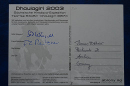 2003 Signed G. Wiegand F. Meutzner Dhaulagiri Expedition Mountaineering Himalaya Escalade Alpinisme 15x21 Cm - Sportief