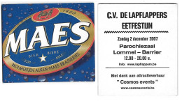 252a Brij. Maes Waarloos Rv C.V. De Lapflappers Lommel Eetfest. 2007 - Beer Mats