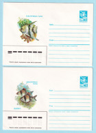 USSR 1986.1030-1117. Aquarium Fishes. Prestamped Covers (2), Unused - 1980-91