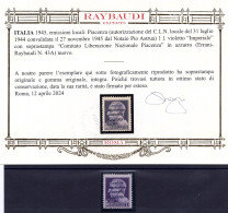 C.L.N. Piacenza - Lire 1 "Imperiale" - Errore Di Colore - Other & Unclassified