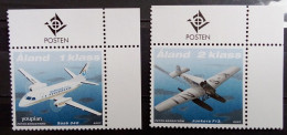 Aland Islands 2007, Postal Airplanes, MNH Stamps Set - Aland