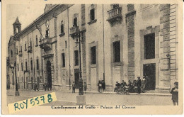 Sicilia-trapani-castellammare Del Golfo Palazzo Del Comune Animata Veduta Anni 40 (f.picc./v.retro) - Autres & Non Classés