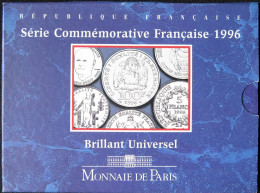 F5200.15 - COFFRET BU - 1996 - 1 Franc, 5 Francs Et 100 Francs - BU, BE & Coffrets