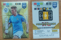 AC - KEVIN DE BRUYNE  MANCHESTER CITY  LIMITED EDITION  PANINI FIFA 365 2020 ADRENALYN TRADING CARD - Trading-Karten