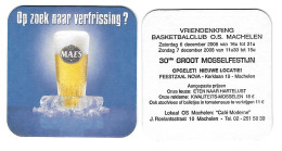 265a Brij. Maes Waarloos Rv 30e Mosselfest. Basketbalclub OS Machelen 2008 - Bierviltjes