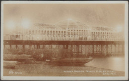 Winter Garden, Palace Pier, By Night, Brighton, Sussex, 1913 - BV Co RP Postcard - Brighton
