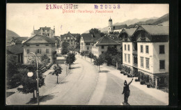 AK Bludenz, Hauptstrasse Mit Kirche  - Autres & Non Classés