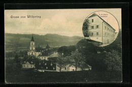 AK Wilhering, Gasthaus Von J. Pichler, Ortsansicht Mit Kirche  - Autres & Non Classés