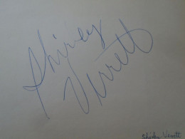D203341  Signature -Autograph  -  Shirley Verrett  -  American Opera Singer - Mezzo Soprano 1981 - Cantantes Y Musicos