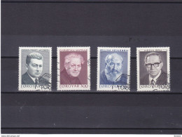 FEROE 1988 écrivains, Jacobsen, Matras, Heinesen, Bru  Yvert 162-165, Michel 168-171 Oblitérés, VFU Cote 12 Euros - Faroe Islands