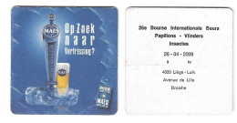 270a Brij. Maes Waarloos Rv 26e Int. Beurs Vlinders Luik 2009 ( Plooi Vlek) - Beer Mats