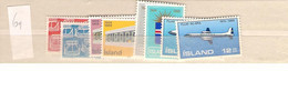 1969 MNH Iceland, Year Complete, Postfris** - Años Completos