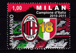 SAN MARINO-2011-AC MILAN SOCCER CLUB-.MNH. - Club Mitici