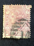 GREAT BRITAIN  SG 141  2½d Rosy-mauve, Plate 7, Orb Wmk  CV £85 - Oblitérés