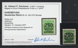 MiNr. 293 Postfrisch, OPD Münster, Befund Oechsner BPP - Unused Stamps