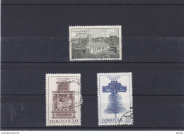 FEROE 1989 Eglise De Torshavn, Tableau, Cloche Yvert 173-175, Michel 179-181 Oblitérés, VFU Cote 12,50 Euros - Faroe Islands