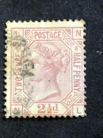 GREAT BRITAIN  SG 141  2½d Rosy-mauve, Plate 8, Orb Wmk  CV £85 - Oblitérés