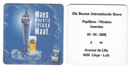 276a Brij. Maes Waarloos Rv 25e Int.  Beurs Vlinders Luik 2008 - Beer Mats