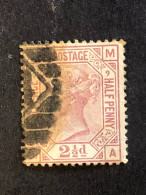 GREAT BRITAIN  SG 141  2½d Rosy-mauve, Plate 9, Orb Wmk  CV £85 - Used Stamps